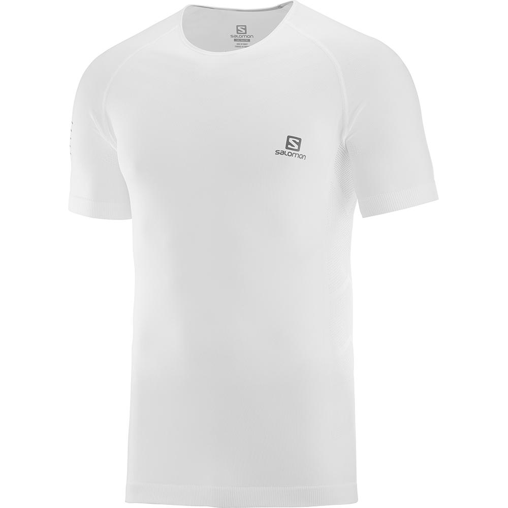 SALOMON SENSE PRO M Philippines - Men's Tee Shirt - White | 451367-ZTY